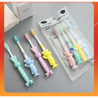 Set 4 bàn chải đánh răng hình thú cho bé