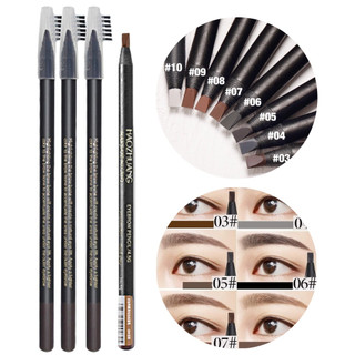 Chì xé kẻ mày cứng xịn chống nước gảy phẩy sợi Haozhuang Make Up Milano Eyebrow Pencil