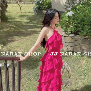 JJ NARAK STUDIO - MAXI VOAN LOẠI 1 CỔ YẾM ĐI BIỂN SIÊU XINH XẾP TẦNG