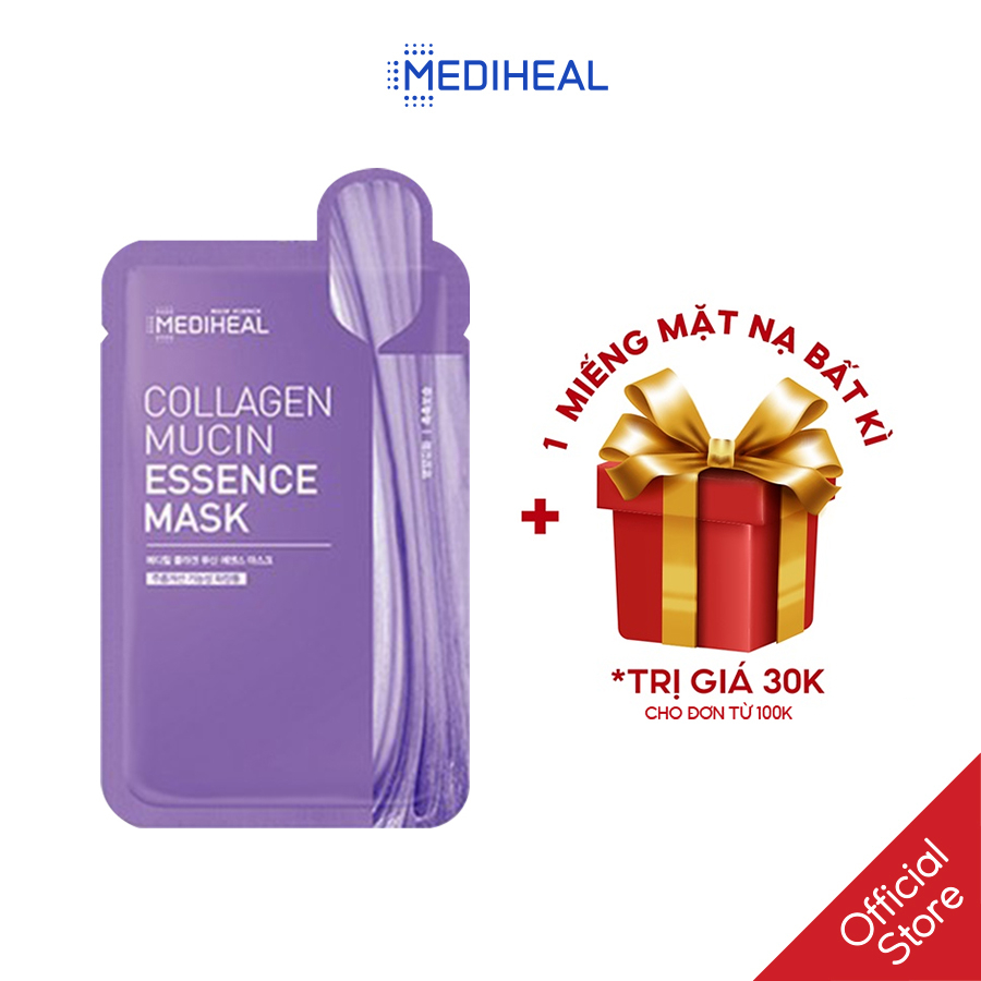 Mặt Nạ Giảm Nếp Nhăn Ngăn Ngừa Lão Hoá Mediheal Collagen Mucin Essence Mask 20ml [K110]