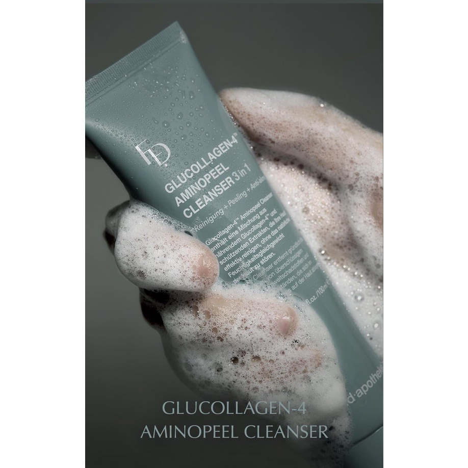 Sữa sửa mặt thanh tẩy 3IN1 Glucollagen-4 Aminopeel Cleanser 3IN1 tẩy tế bào chết, làm sạch bã .nhờn, bụi bẩn và cấp ẩm