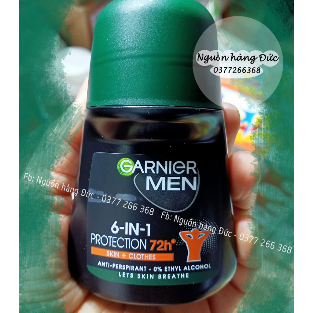 Lăn khử mùi Garnier men 6in1 nam giới bảo vệ da và quần áo - chiết xuất tự nhiên- Nguồn hàng Đức