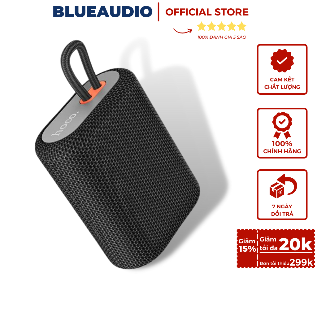 Loa Bluetooth Mini Hoco BS47 - Âm Bass Mạnh, Hỗ Trợ Thẻ Nhớ, FM, Có Cổng Sạc Type-C