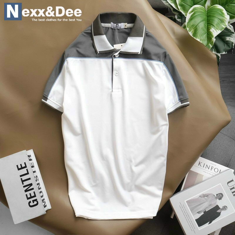 Áo thun polo nam cá sấu TRẺ TRUNG có cổ bẻ  phối sọc ngang cao cấp Nexx&amp;Dee PL39