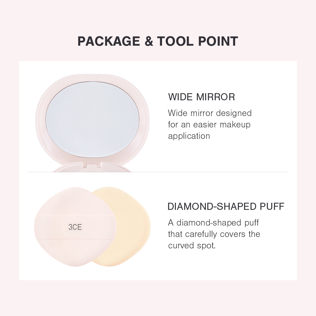 Phấn nước 3CE Bare Cover Cushion 15g | Official Store Make up Cosmetic