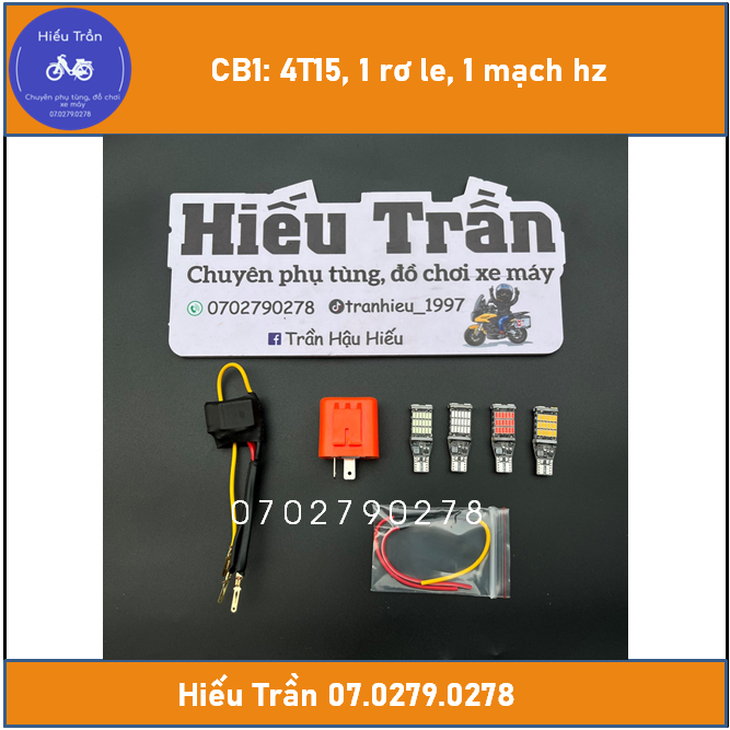 Tặng dây còi chớp - Combo LED T15 Cho Dream/ Si/ Wave nhỏ