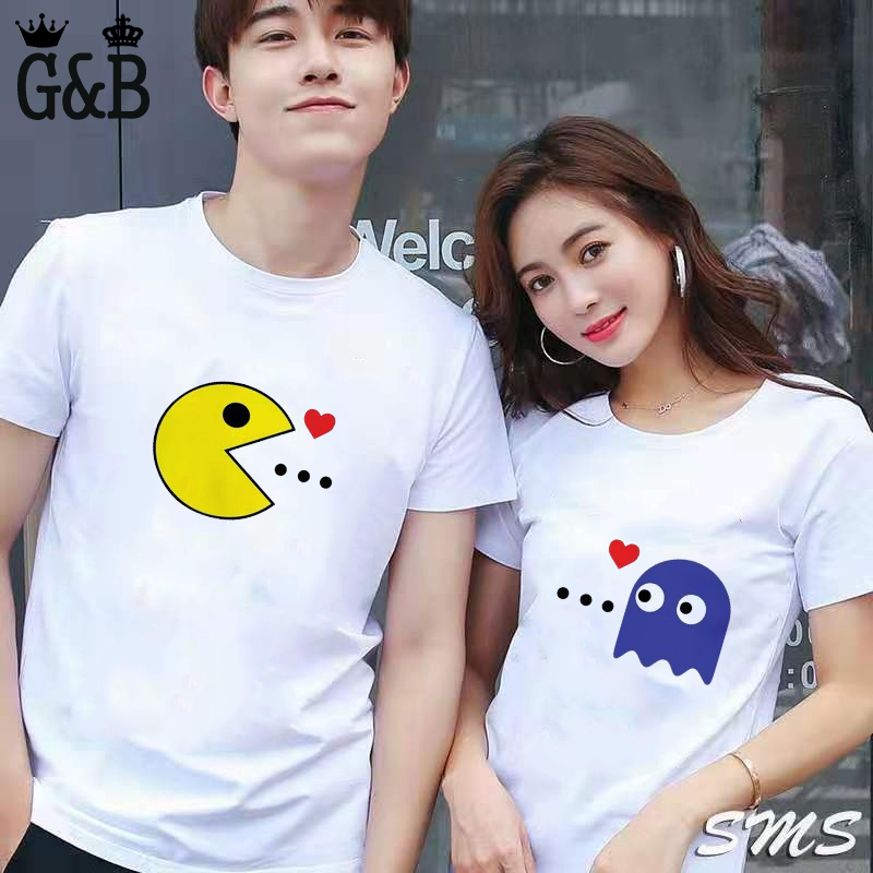 ÁO THUN CẶP ĐÔI TRẮNG NAM NỮ COUPLE