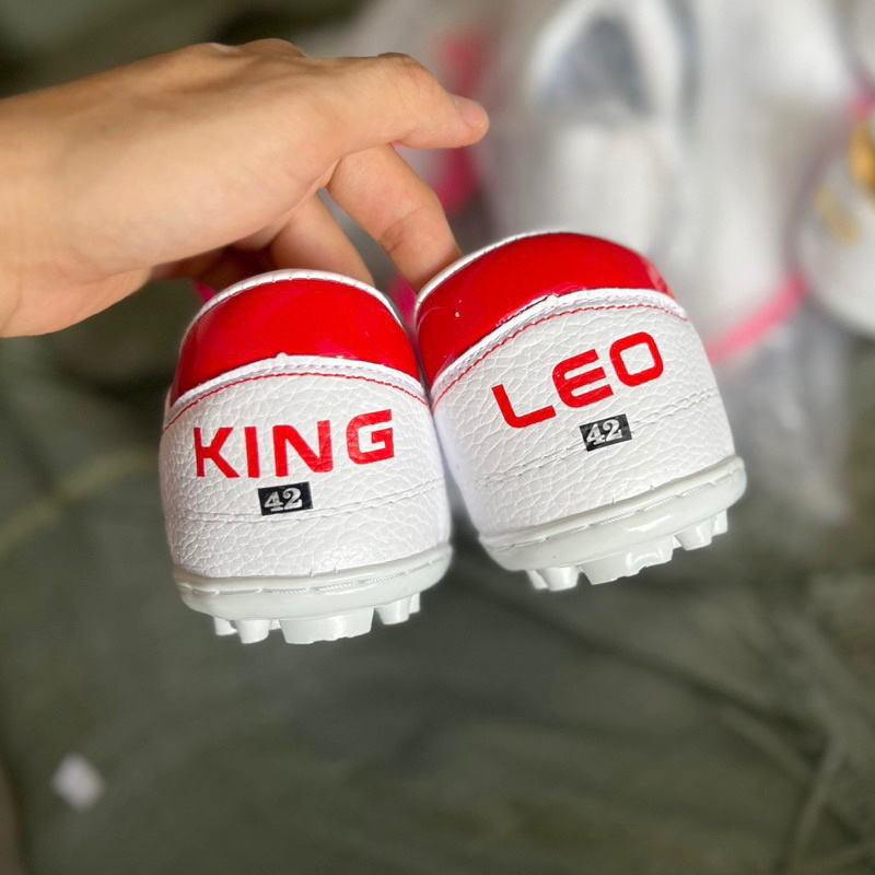 Giày Bóng Đá 3 Sọc King Leo Da Nhăn Xịn - King Leo Football