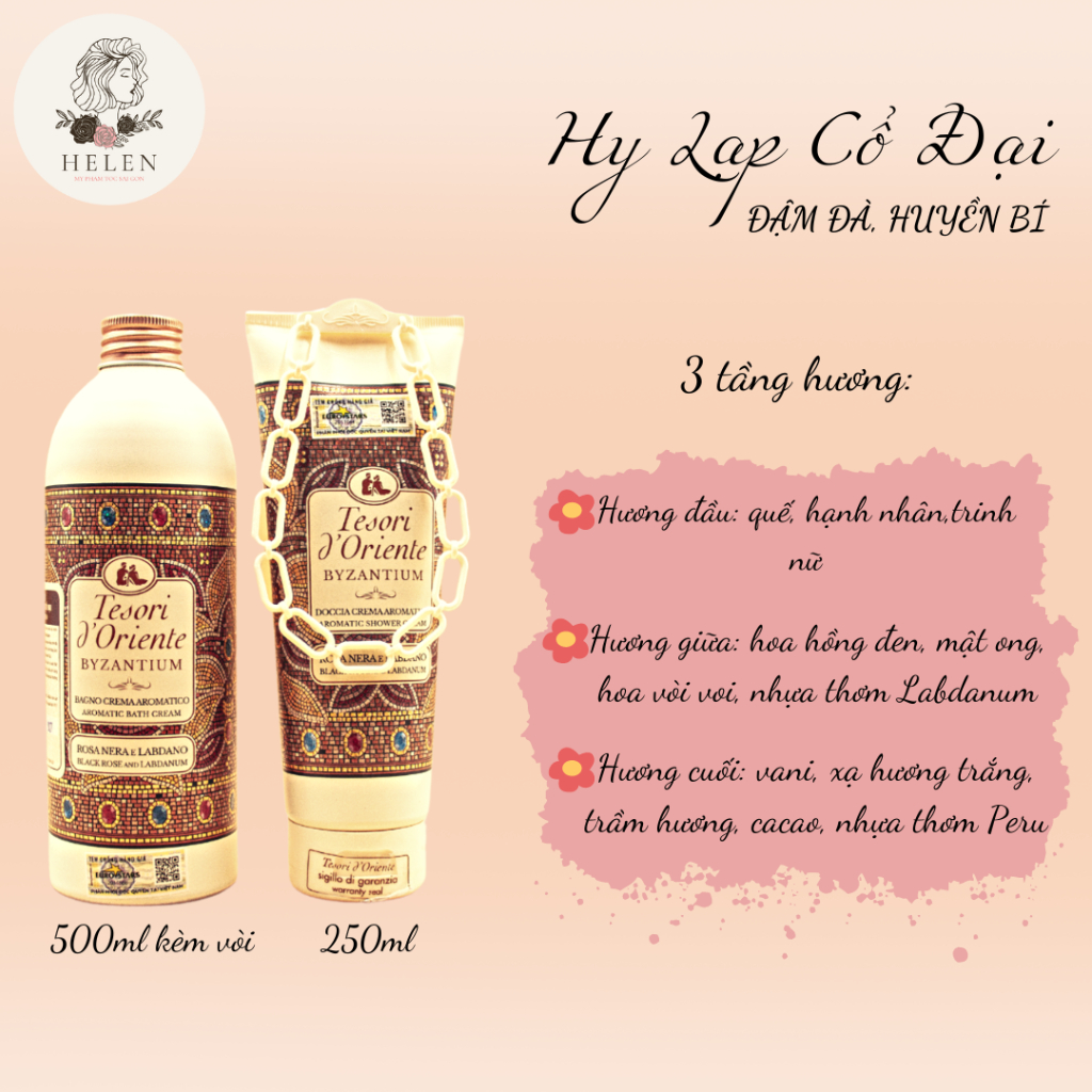 Sữa tắm Tesori D Oriente hy lạp cổ đại 250ml - 500ml