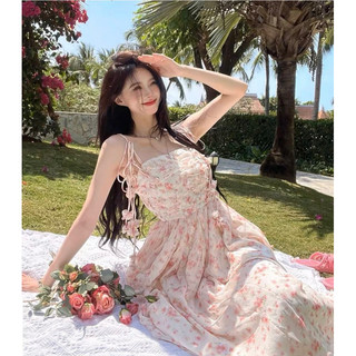 ĐẦM MIDI HOA HAI DÂY