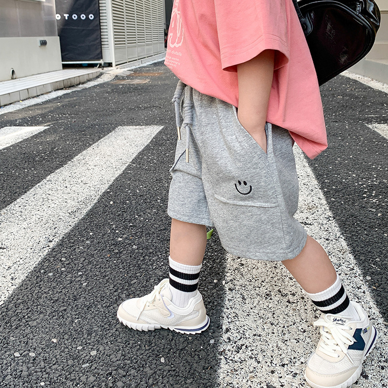 Quần Short Nỉ Túi Mặt Cười Cho Bé Trai Bé Gái Shop Quần Áo Trẻ Em Phong Cách Hàn Quốc Moy Kids