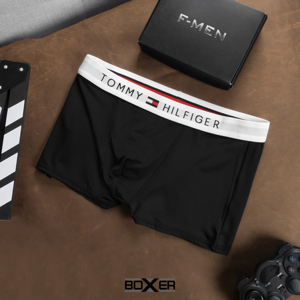 Quần lót nam, quần boxer in họa tiết Tommy cao cấp vải cotton mềm mịn thoáng mát phong cách nam tính