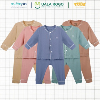 Quần áo sơ sinh Uala rogo 0 - 9 tháng vải sợi tre Bamboo fabric mềm mại cúc giữa thông thoáng 2027