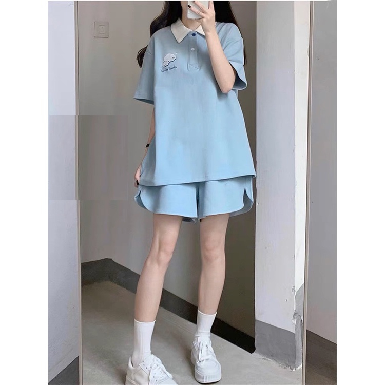 Bộ Thun trơn cực xinh basic form oversize Ulzzang AO11