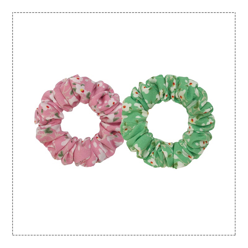 Cột tóc scrunchies mini hoa nhí
