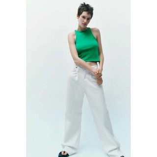 Zara authentic áo ba lỗ zara màu xanh size s