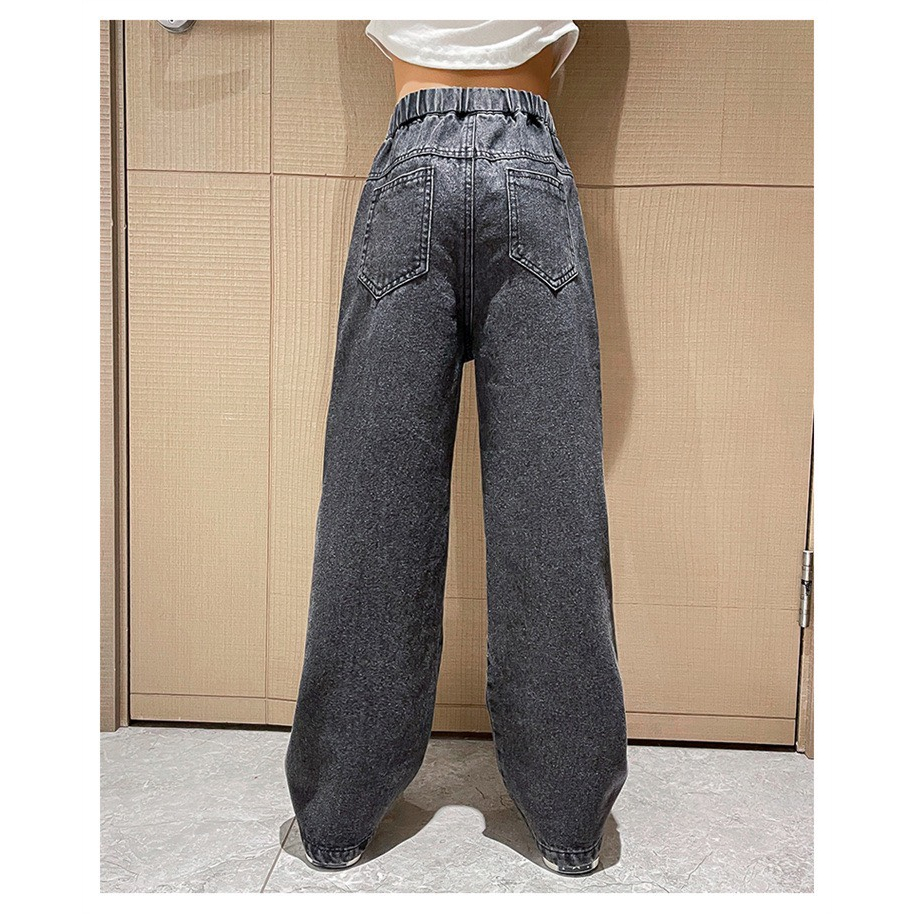 Quần Jeans suông đen khói size đại cho bé gái BBkids A24