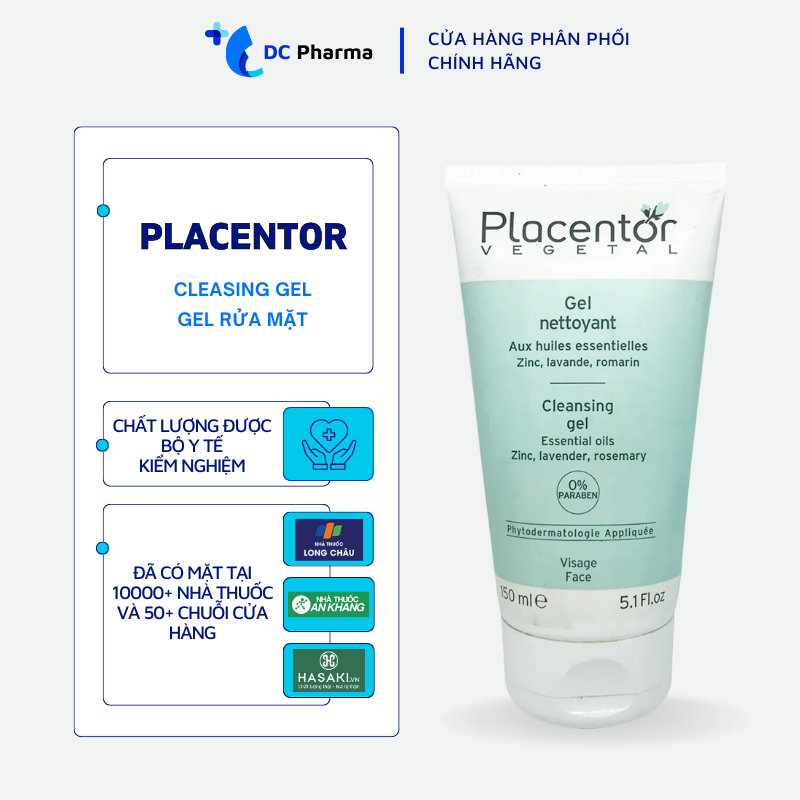 Gel rửa mặt Placentor Végétal 150ml