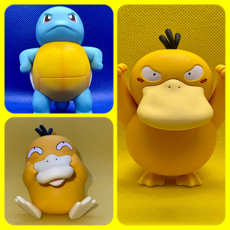 Mô hình Pokemon Squirtle giận dữ, Psyduck vịt vàng đê tiện, Psyduck giận dữ đáng yêu.