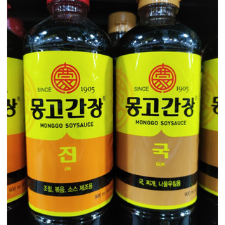 Xì dầu jin, nước tương guk monggo hàn quốc 900ml - 몽고 간장