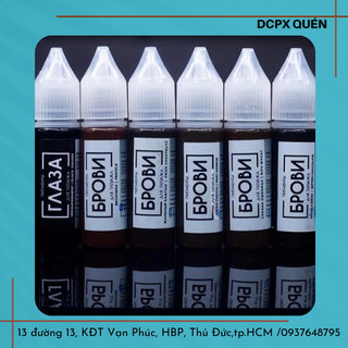 Mực xăm mày brovi hữu cơ cao cấp bản Nga chính hãng 15ml nhanh bám
