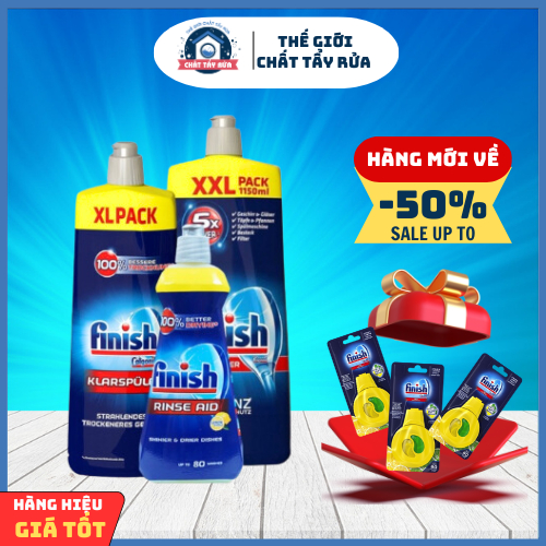 Nước làm bóng Finish size 400ml / 750ml / 800ml/ 1150ml, giúp sáng bóng và tăng khả năng chịu va đập, làm khô nhanh