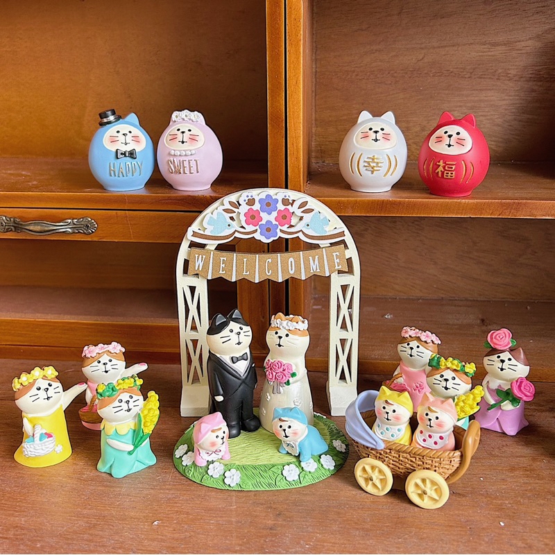 Mô hình mèo kỉ niệm ngày cưới - lễ đầy tháng baby