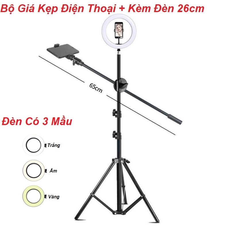 Giá Đỡ Điện Thoại, Chụp Ảnh, Review Sản Phẩm, Quay Video Topshot, Có Đèn - Chắc Chắn - Tiện Lợi - Chính Hãng HD Design