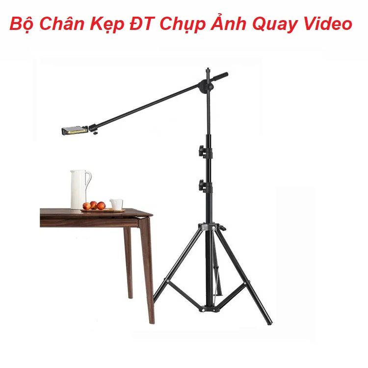 Giá Đỡ Điện Thoại, Chụp Ảnh, Review Sản Phẩm, Quay Video Topshot, Có Đèn - Chắc Chắn - Tiện Lợi - Chính Hãng HD Design