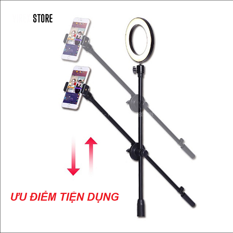 Giá Đỡ Điện Thoại, Chụp Ảnh, Review Sản Phẩm, Quay Video Topshot, Có Đèn - Chắc Chắn - Tiện Lợi - Chính Hãng HD Design