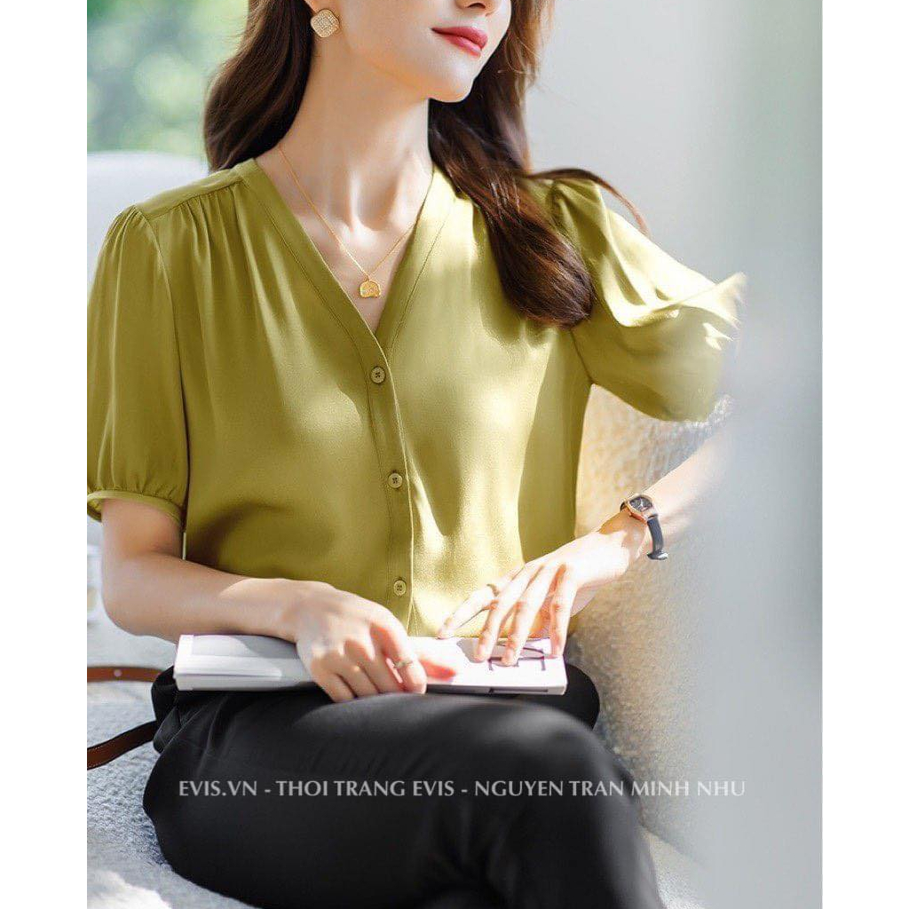 [EVIS.VN] Sơ mi lụa công sở mềm mịn TK2197