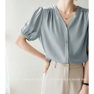 [EVIS.VN] Sơ mi lụa công sở mềm mịn TK2197