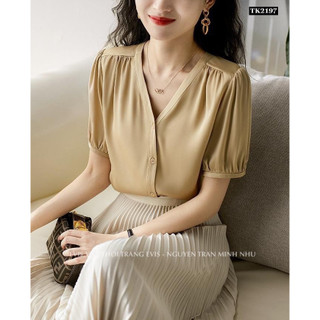 [EVIS.VN] Sơ mi lụa công sở mềm mịn TK2197
