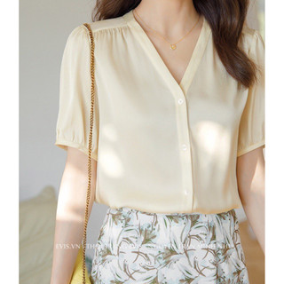 [EVIS.VN] Sơ mi lụa công sở mềm mịn TK2197