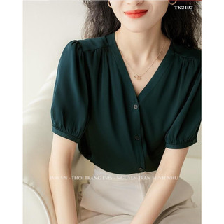 [EVIS.VN] Sơ mi lụa công sở mềm mịn TK2197