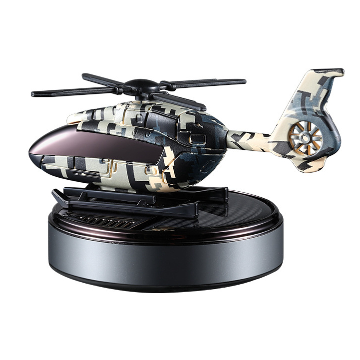 Máy Bay Trực Thăng Xoay Năng Lượng Mặt Trời Trang Trí Xe Hơi, Khử Mùi Ô Tô