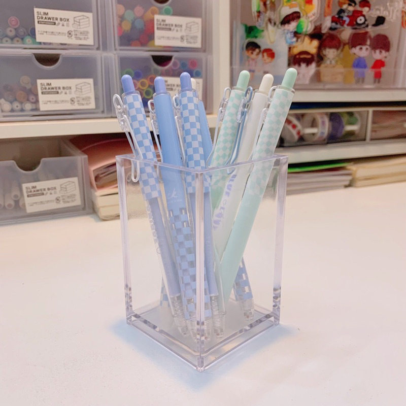 Bút bấm Mura gel đen ngòi 0.5mm Blue love