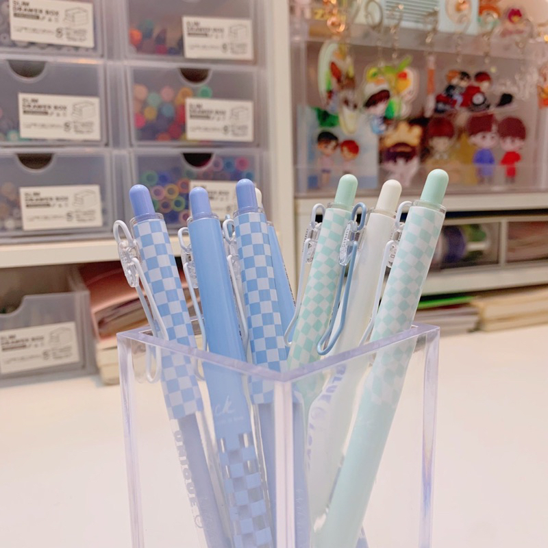 Bút bấm Mura gel đen ngòi 0.5mm Blue love