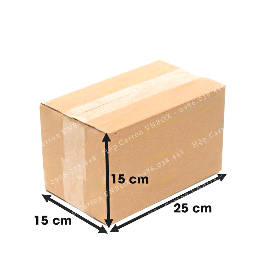 25x15x15 Hộp carton đóng hàng, hộp giấy gói hàng giá rẻ - VN BOX