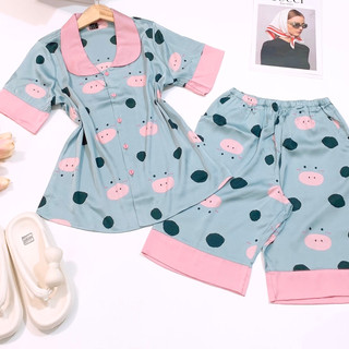 Bộ đùi cổ sen chất lụa Mango
