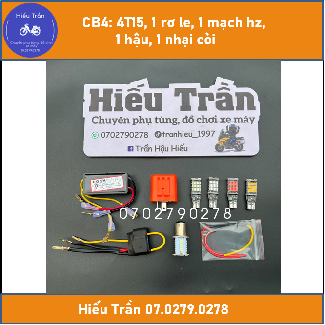 Tặng dây còi chớp - Combo LED T15 Cho Dream/ Si/ Wave nhỏ