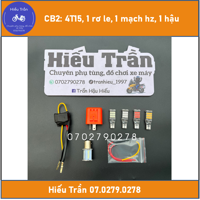 Tặng dây còi chớp - Combo LED T15 Cho Dream/ Si/ Wave nhỏ