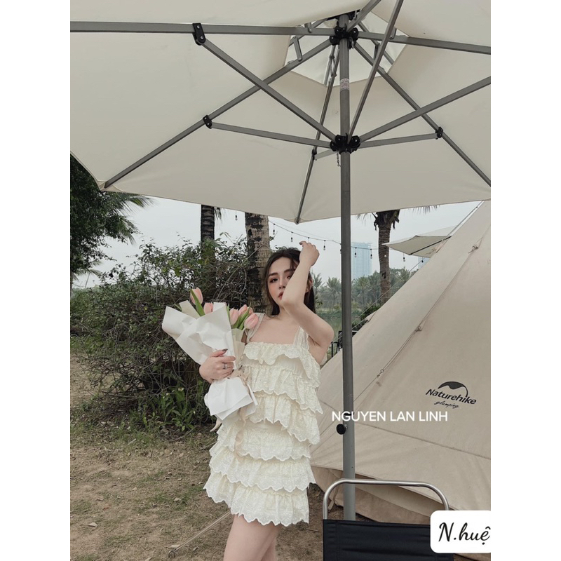 Set ren bèo tầng 2 dây Lan Linh[ HÀNG SẴN]
