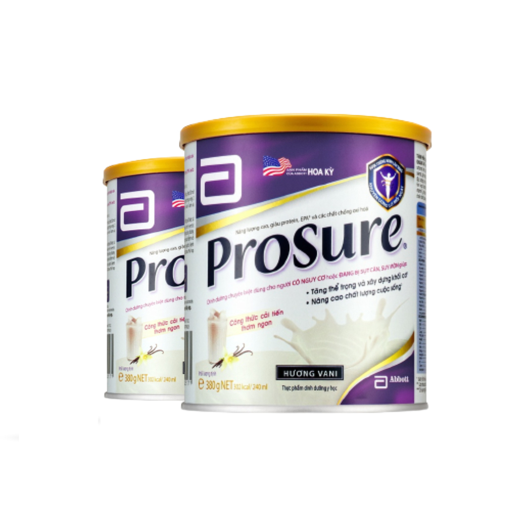 Combo 2 Sữa bột dành cho người bị ung thư Prosure Abbott 380g/lon