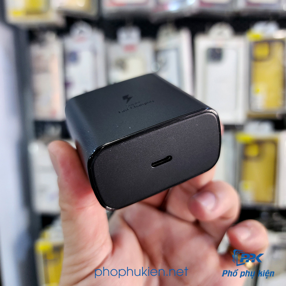 Bộ Sạc Siêu Nhanh 45W Zin Samsung Cho S23 Ultra, S22 Ultra, Note10 plus, S20 Ultra, Tab S7 Chân Tròn Kèm Cáp Type C to C