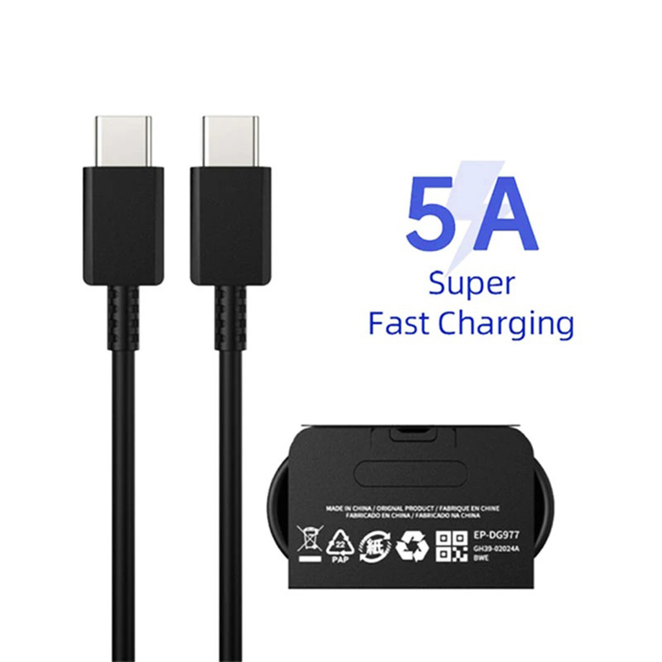 Bộ Sạc Siêu Nhanh 45W Zin Samsung Cho S23 Ultra, S22 Ultra, Note10 plus, S20 Ultra, Tab S7 Chân Tròn Kèm Cáp Type C to C