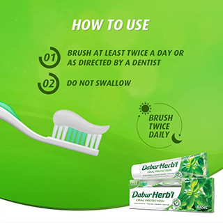 Kem Đánh Răng thảo dược Dabur Herbal - Húng Quế 155g