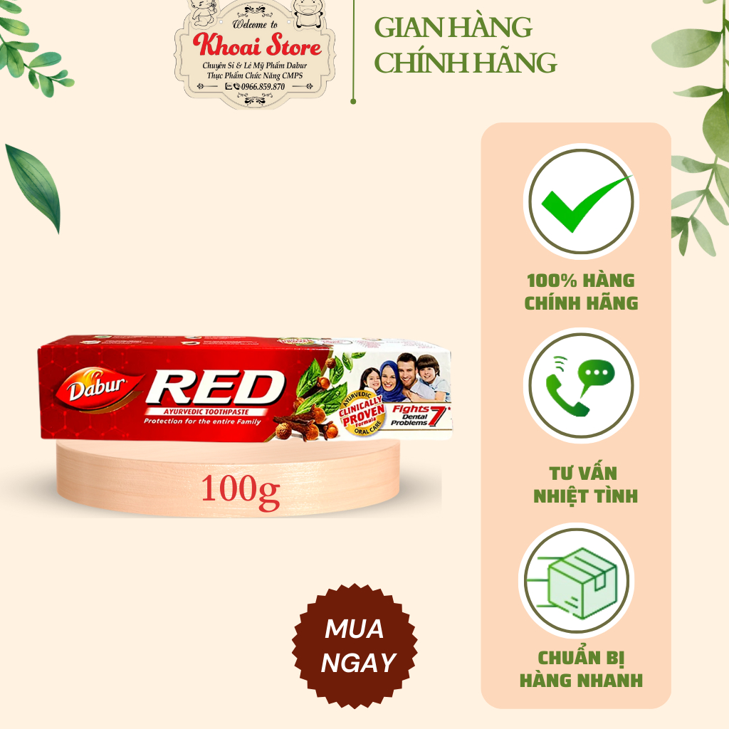 Kem Đánh Răng thảo dược Dabur Red 100g