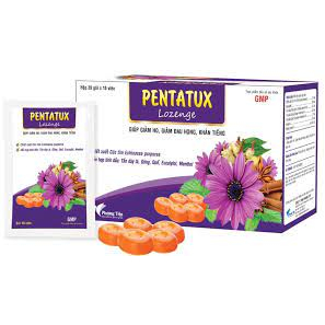 Viên ngậm PENTATUX LOZENGE- giúp giảm ho, đau họng, khàn tiếng (vỉ 10 viên)
