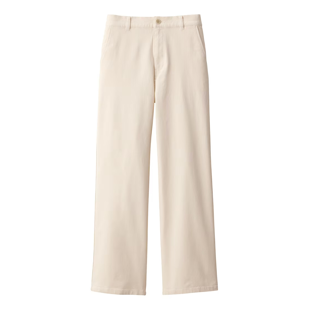 MUJI QUẦN CHINO DÁNG RỘNG CO GIÃN 4 CHIỀU NỮ